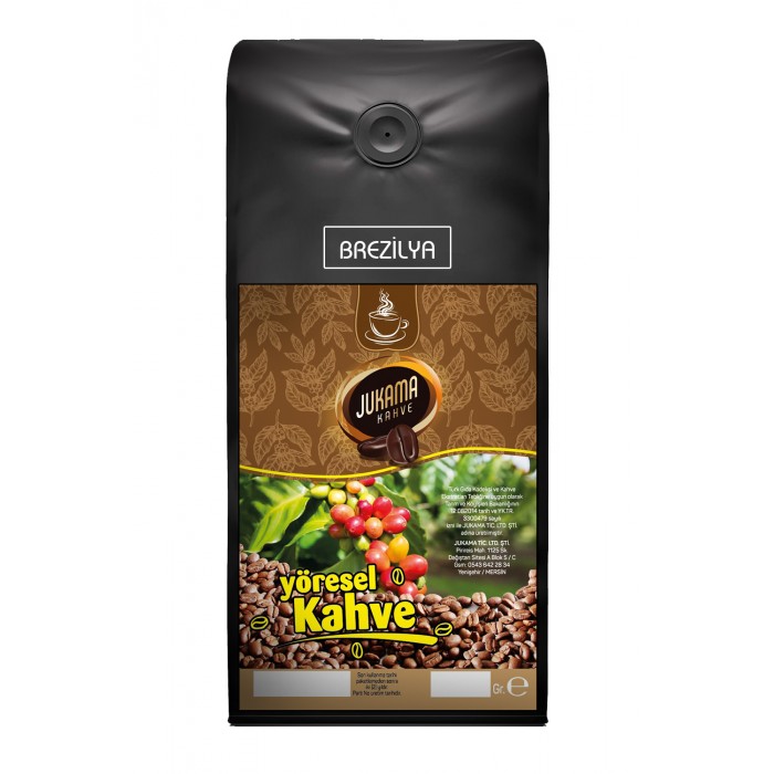 Jukama Brezilya Yöresel Kahve 1000 gr  çekirdek kahve