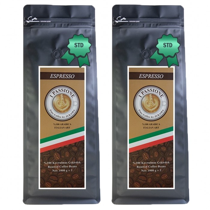 Jukama Espresso Standart Çekirdek Kahve 2 X 1 KG